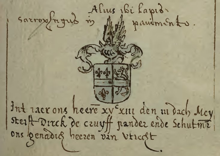wapen Dirck de Cruijff 3 Mei 1513
